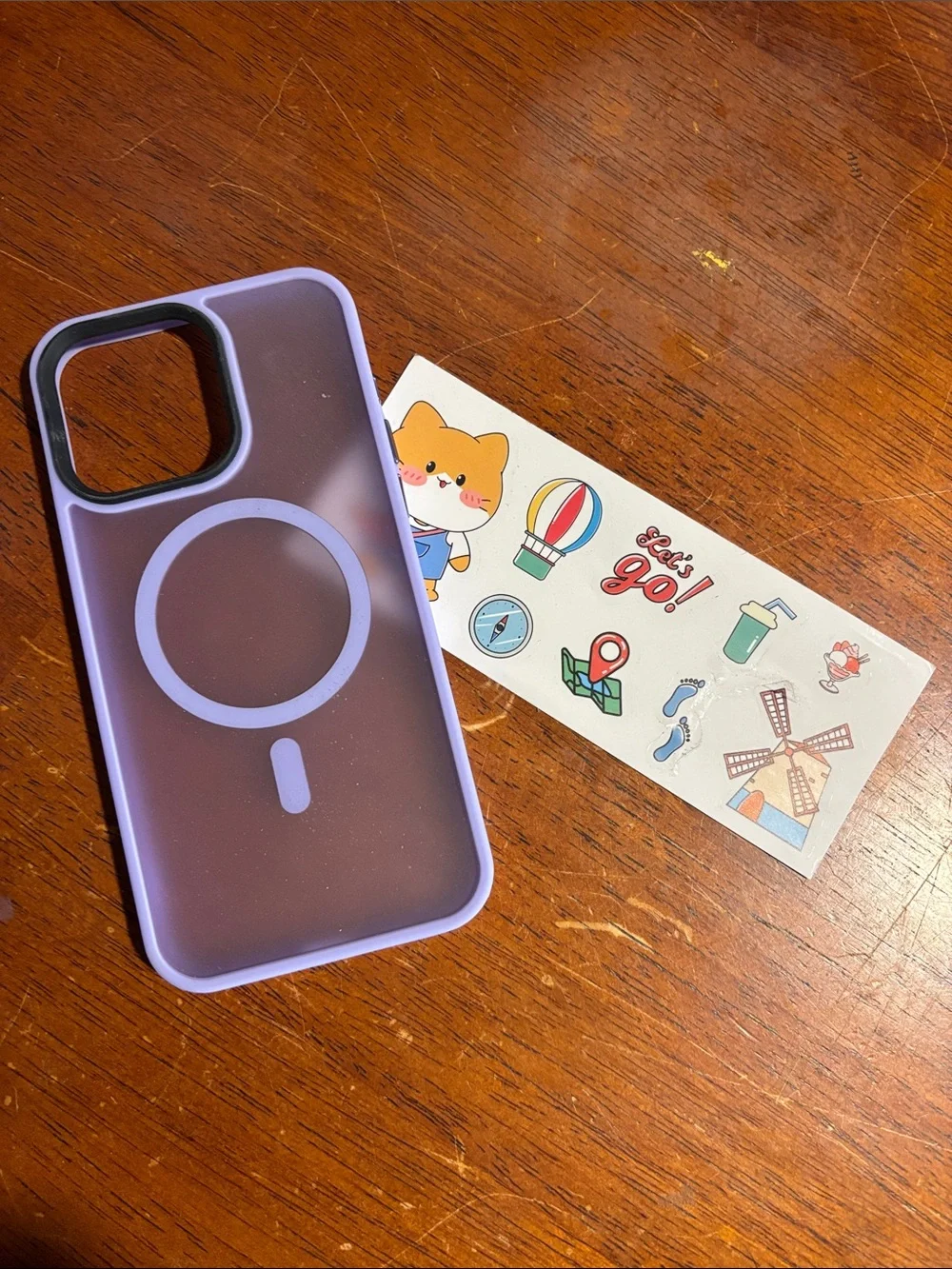 Purple MagSafe-Compatible iPhone Case for 15 Pro Max